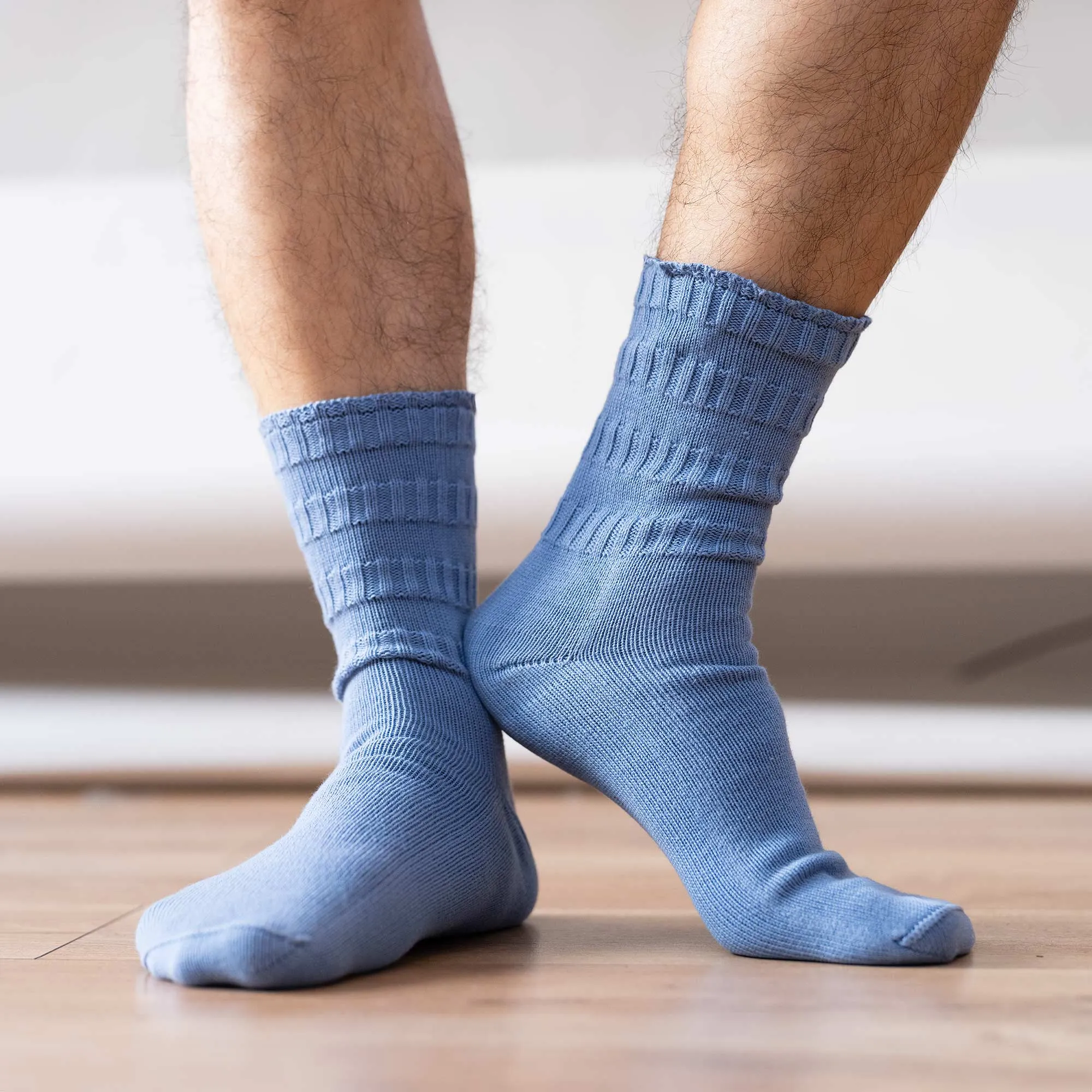 CANALTOWN Elastic-free 100% Organic Cotton Socks (3-Ply, No Compression, No Latex, No Polyester, No Polyamide, No nylon, No Synthetics) (100% Biodegradable)